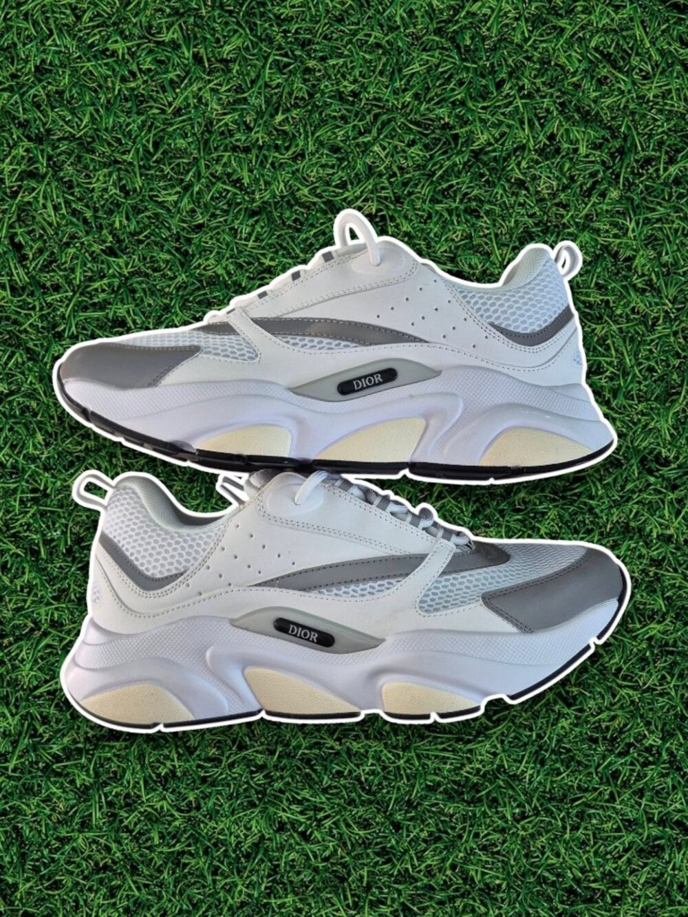 Dior B22 Sneakers White with Silver Reflective US 11